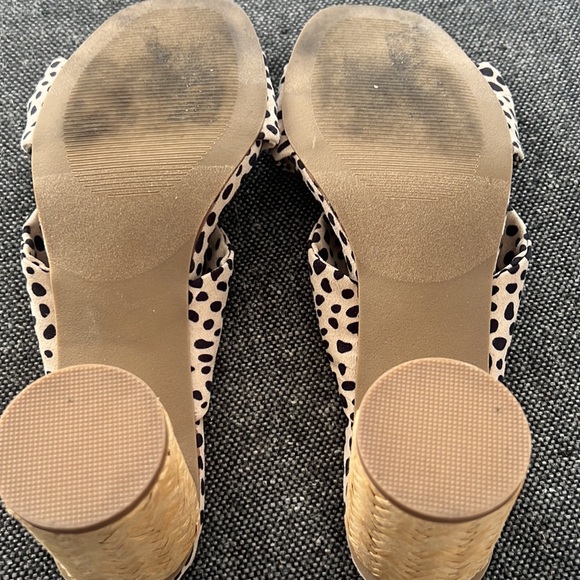 Dolce Vita-  suede like fabric wrap 3 “ cork heel sandal. Like new! - Picture 6 of 6